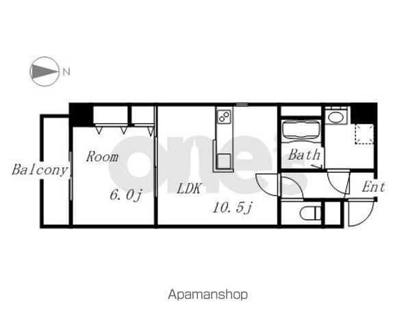 ソラーレ(1LDK/4階)の間取り写真