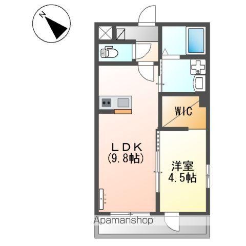 カメリア石井(1LDK/2階)の間取り写真