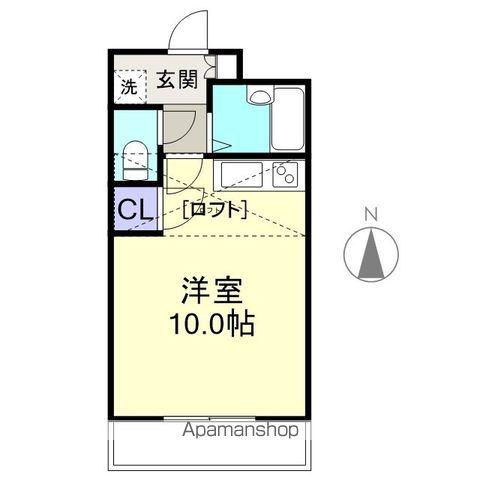エルセラーン7(ワンルーム/2階)の間取り写真