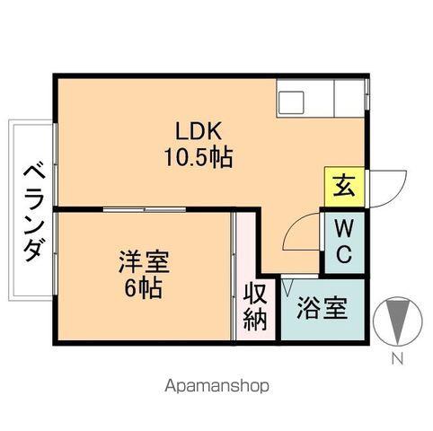 パナハイツ楽田 A棟(1LDK/1階)の間取り写真