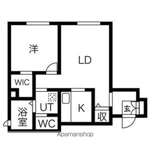 SAYA長町4丁目(1LDK/1階)の間取り写真