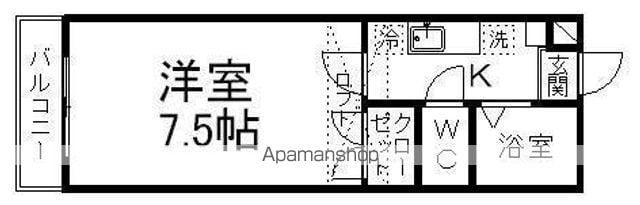ランディングハウス(1K/2階)の間取り写真
