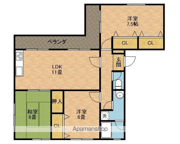 第五池上ハイツ(3LDK/2階)の間取り写真