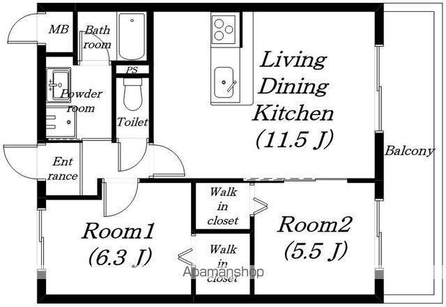 エルオリエンテⅡ(2LDK/2階)の間取り写真