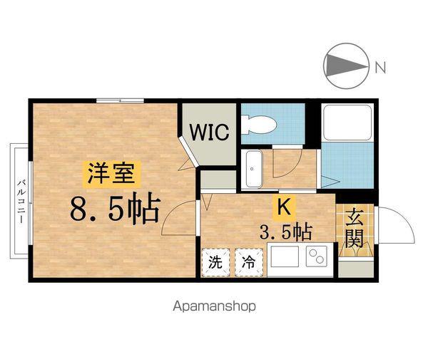 ラ・センティア(1K/2階)の間取り写真