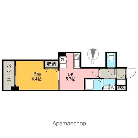 エステムプラザ名古屋駅前プライムタワー(1DK/13階)の間取り写真