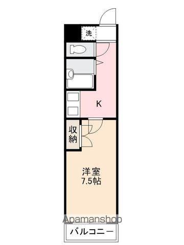 ヴィラ・ソレイユ(1K/3階)の間取り写真