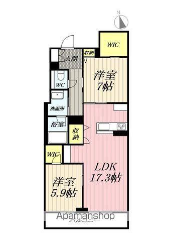 グランエスポア早稲田(2LDK/3階)の間取り写真