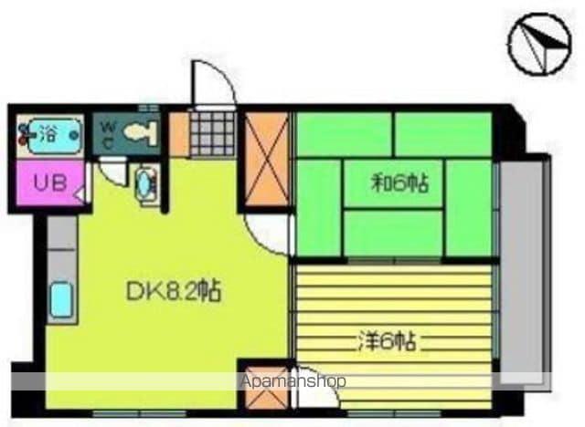 リバーフロント酒井(2DK/3階)の間取り写真