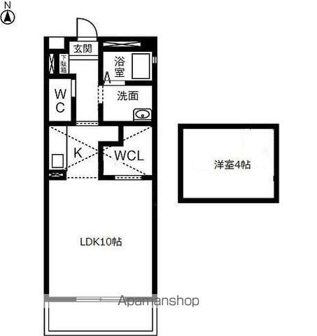 サニーコート(1LDK/2階)の間取り写真