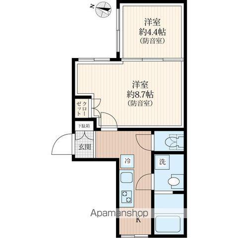 LIBERTE板橋本町(2K/2階)の間取り写真