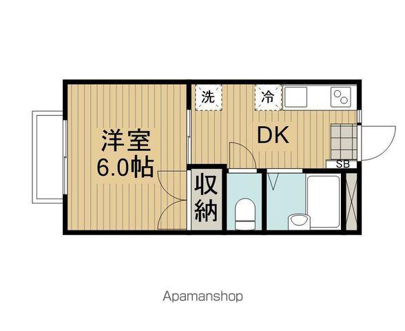 PALM GARDEN(1DK/1階)の間取り写真