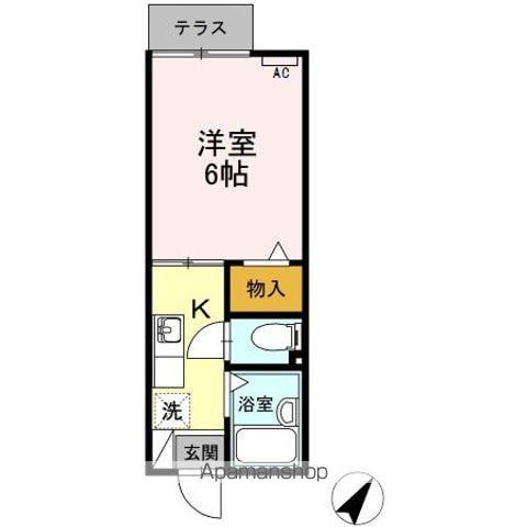 東海道・山陽新幹線 静岡駅 徒歩11分 2階建 築38年(1K/1階)の間取り写真