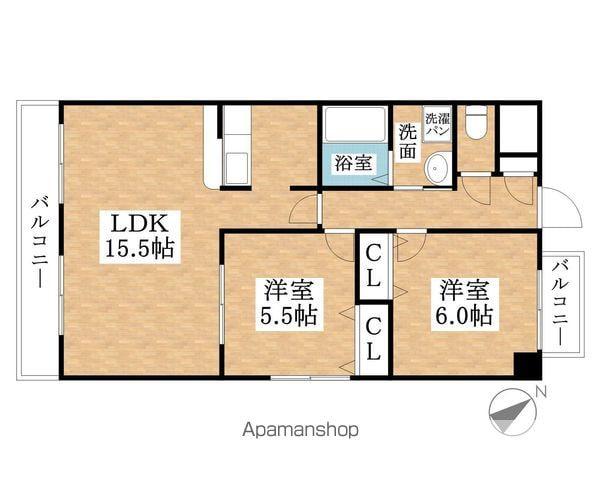 レスカトール(2LDK/3階)の間取り写真