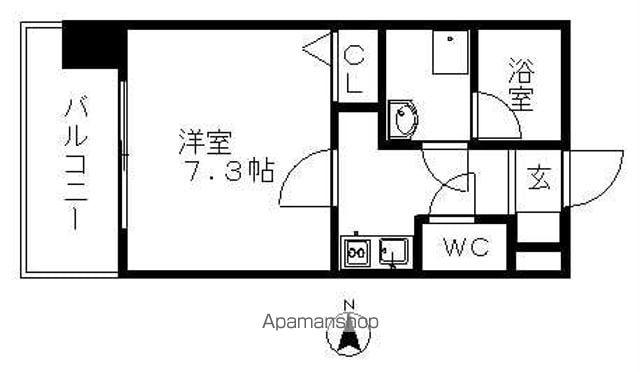 エコロジー栄レジデンス(1K/7階)の間取り写真