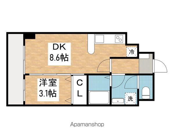 LA DOUCEUR今池(1LDK/10階)の間取り写真