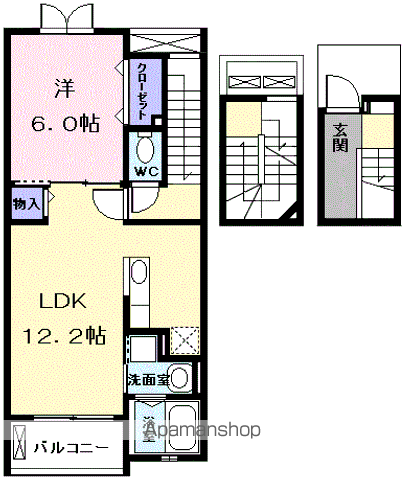 ベルドゥーラ(1LDK/3階)の間取り写真