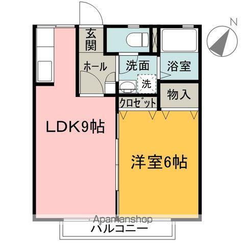 サカイハイツA(1LDK/1階)の間取り写真