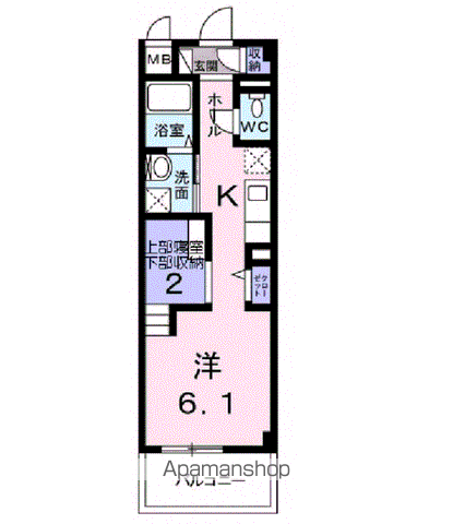 サニーキャンプ・東雲Ⅰ(1K/1階)の間取り写真