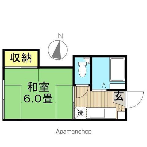 メゾン西小岩B棟(1K/2階)の間取り写真