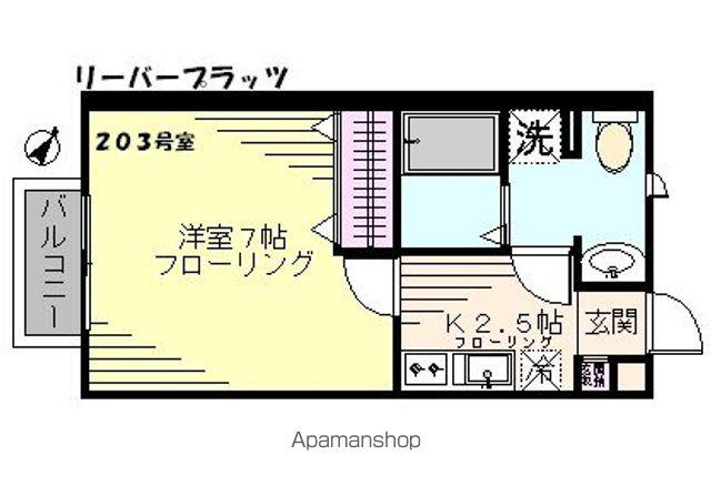 リーバープラッツ(1K/2階)の間取り写真