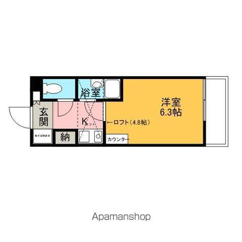 アップルハウス額新保2(1K/2階)の間取り写真
