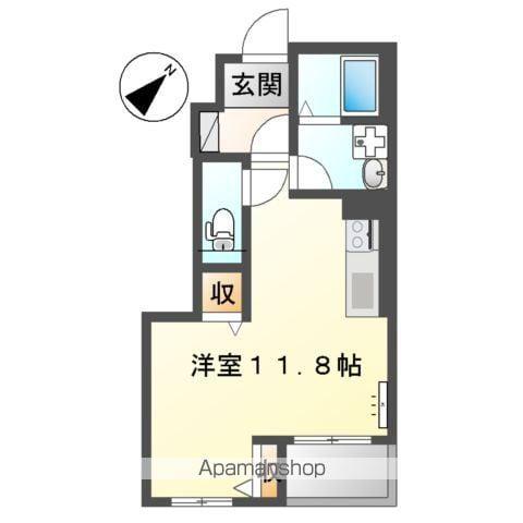 フィエスタⅡ(ワンルーム/1階)の間取り写真