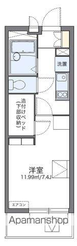 レオパレス香春口(1K/4階)の間取り写真