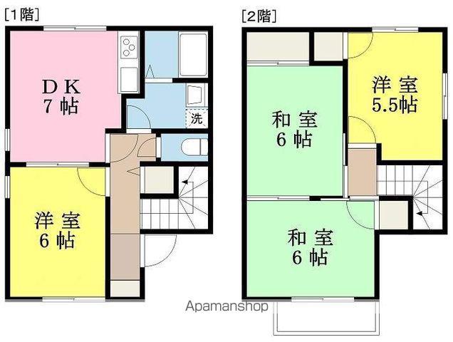 ファミール姫原 B棟(4DK/1階)の間取り写真