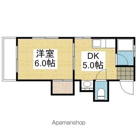 中央ハイツ(1DK/3階)の間取り写真