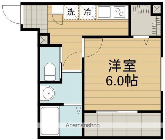 MELDIA青梅(1K/1階)の間取り写真