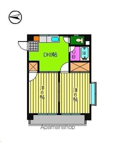 ジョイフラットⅡ(2DK/1階)の間取り写真