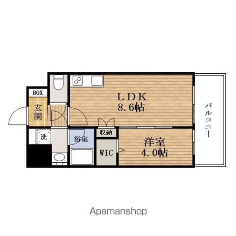 ESLEAD RESIDENCE大阪谷町ザ・マークス(1LDK/10階)の間取り写真