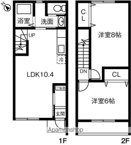 ＳＥＡＳ　Ａ棟(2LDK)の間取り写真