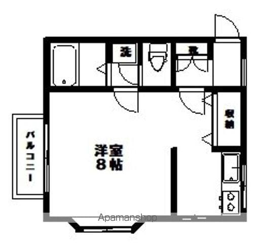 スイハープひろせ(ワンルーム/2階)の間取り写真