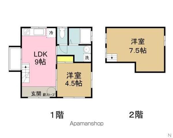飯田線 大田切駅 徒歩70分 2階建 築19年(2DK)の間取り写真