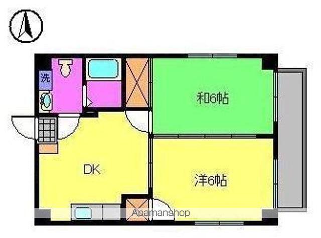 シャトレー大手町(2DK/3階)の間取り写真