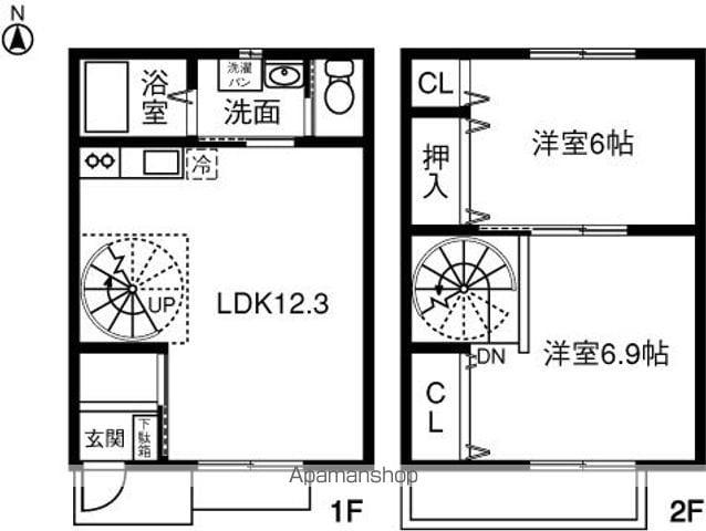 ＧＡＲＤＥＮ　ＶＩＬＬＡＧＥ　Ｄ(2LDK)の間取り写真