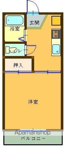 ビバリーハイツ(1K/2階)の間取り写真