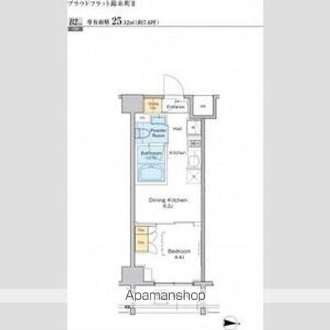 プラウドフラット錦糸町Ⅱ(1DK/5階)の間取り写真