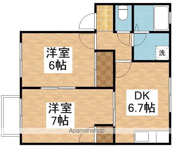 パルテールはなみずき(2DK/1階)の間取り写真