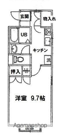 コーポハピネス(1K/1階)の間取り写真