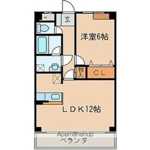 第7栄林ビル(1LDK/3階)の間取り写真