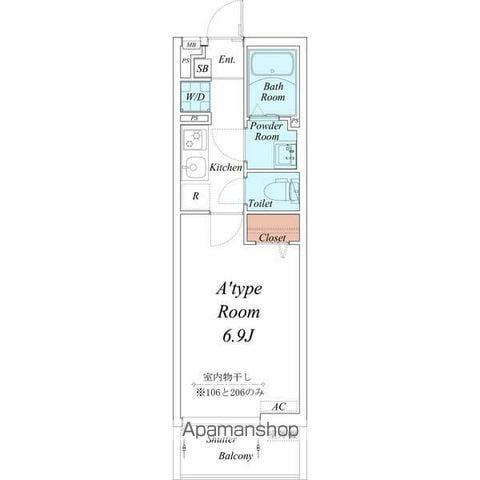 リブリ・覚王山Ⅰ(1K/3階)の間取り写真