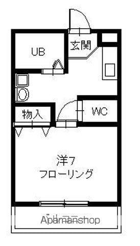 コンフォートB(1K/2階)の間取り写真