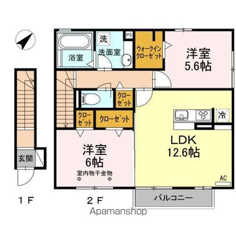 アネシスMII(2LDK/2階)の間取り写真