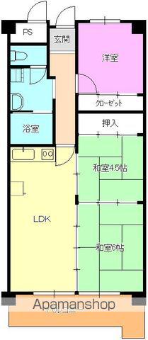 アーク徳山(3LDK/4階)の間取り写真