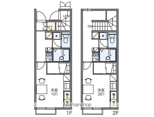 レオパレスフィールド金磯(1K/1階)の間取り写真