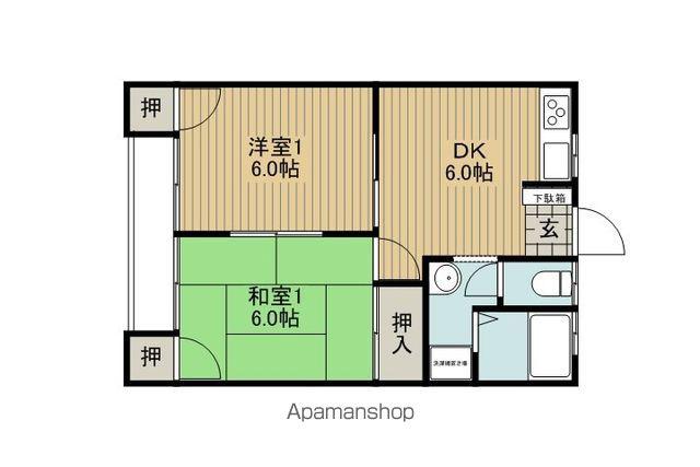 タナダコーポラス(2DK/2階)の間取り写真