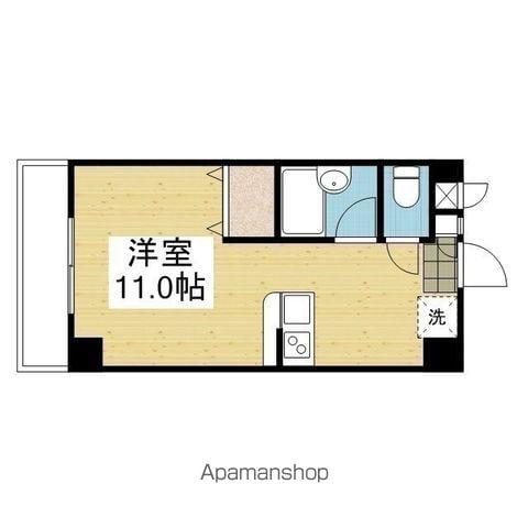 アルト雄郡 西棟(ワンルーム/1階)の間取り写真